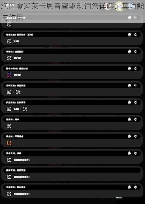绝区零冯莱卡恩音擎驱动词条详解：其功能与作用