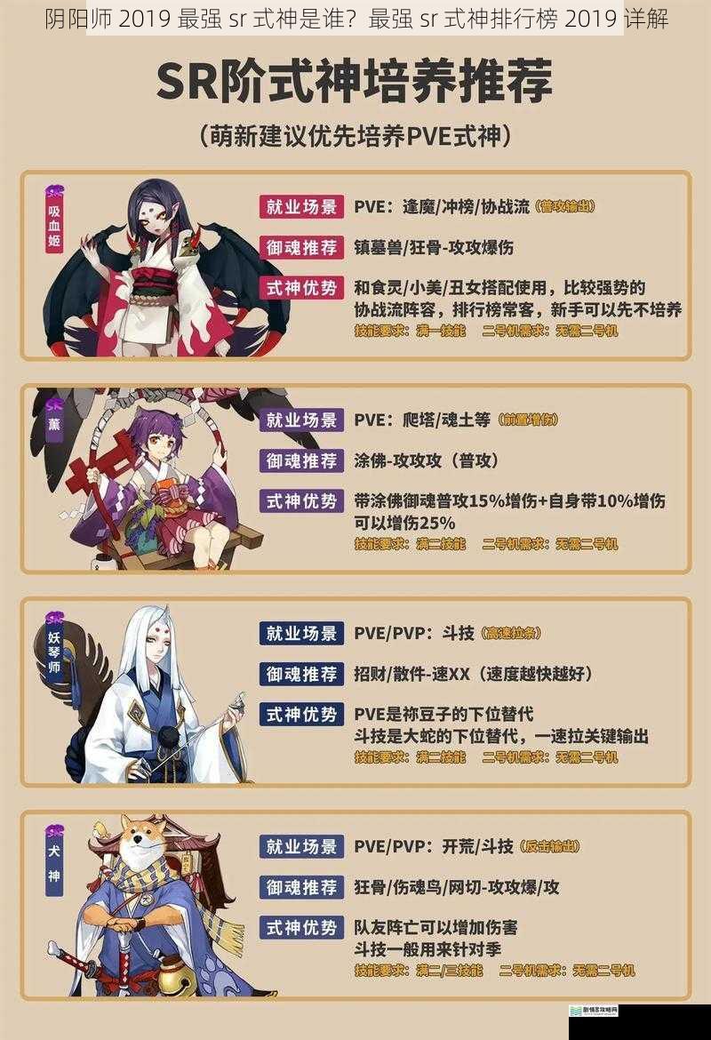 阴阳师 2019 最强 sr 式神是谁？最强 sr 式神排行榜 2019 详解