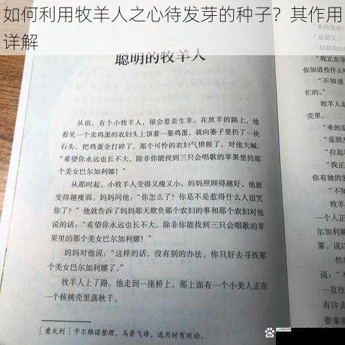 如何利用牧羊人之心待发芽的种子？其作用详解