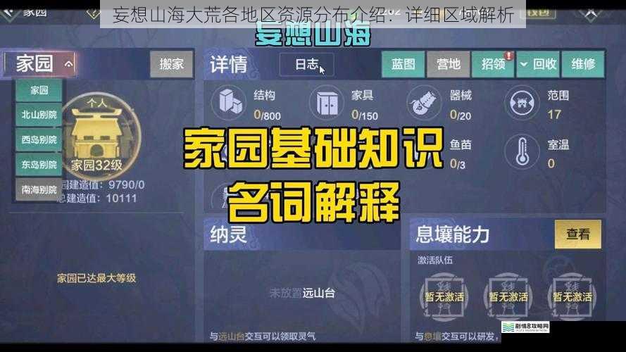 妄想山海大荒各地区资源分布介绍：详细区域解析