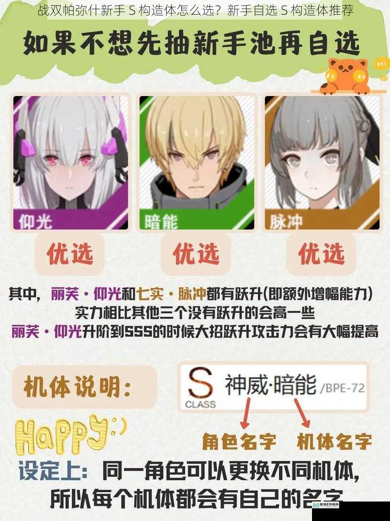 战双帕弥什新手 S 构造体怎么选？新手自选 S 构造体推荐