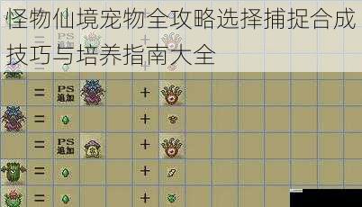 怪物仙境宠物全攻略选择捕捉合成技巧与培养指南大全