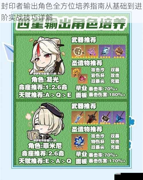 封印者输出角色全方位培养指南从基础到进阶实战技巧详解
