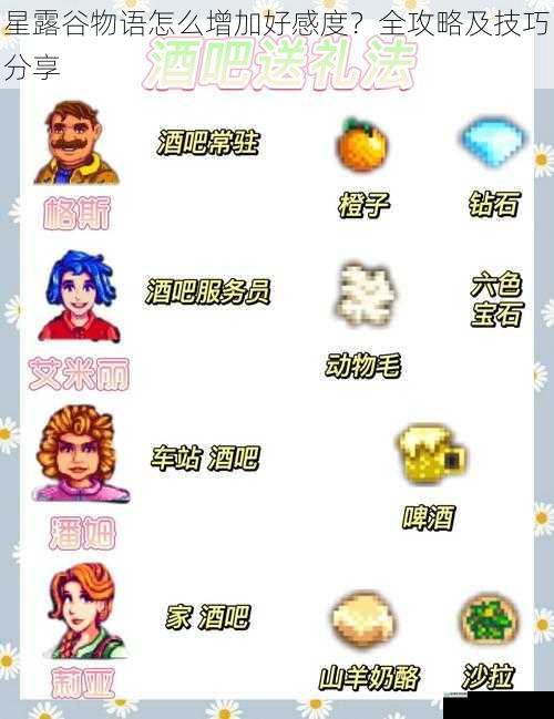 星露谷物语怎么增加好感度？全攻略及技巧分享