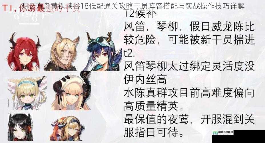 明日方舟黄铁峡谷18低配通关攻略干员阵容搭配与实战操作技巧详解