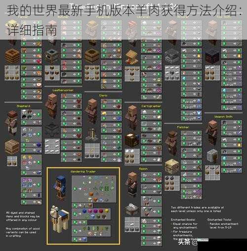 我的世界最新手机版本羊肉获得方法介绍：详细指南