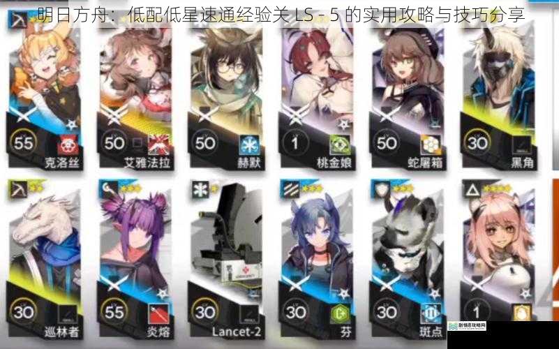 明日方舟：低配低星速通经验关 LS - 5 的实用攻略与技巧分享