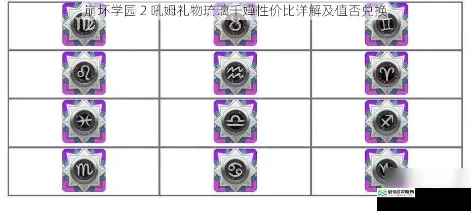崩坏学园 2 吼姆礼物琉璃千嬅性价比详解及值否兑换