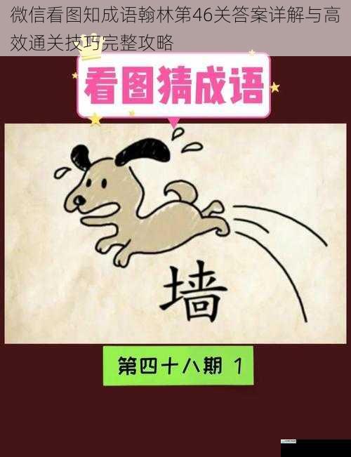 微信看图知成语翰林第46关答案详解与高效通关技巧完整攻略
