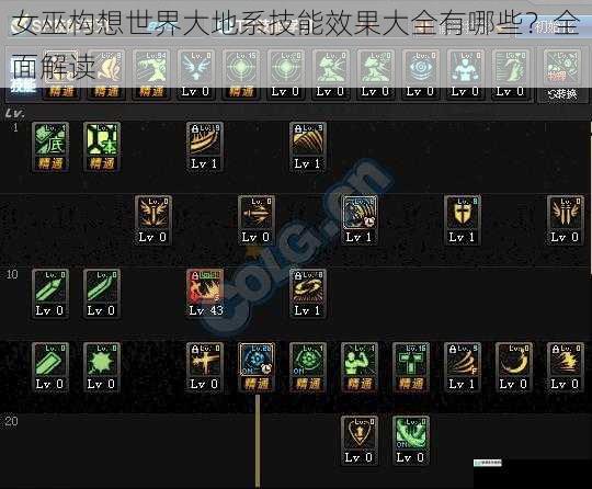 女巫构想世界大地系技能效果大全有哪些？全面解读